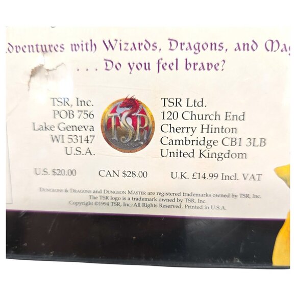 1994 TRS Classic Dungeons & Dragons #1106 Game Epic Adventures Factory Sealed - Picture 4 of 16